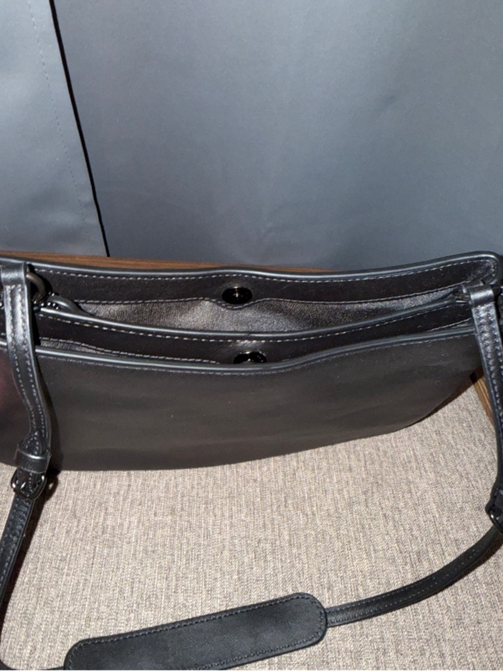 Coach Black Leather Curved Shoulder Bag - Picture 3 of 3